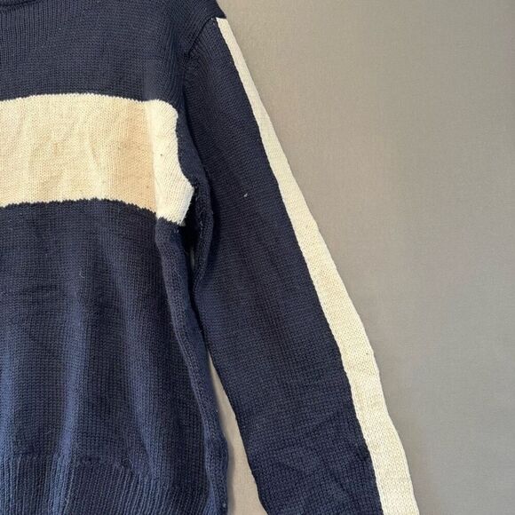 Celtic & Co Men’s 100% High Neck Sweater Size Large Striped Graphic - Picture 3 of 10